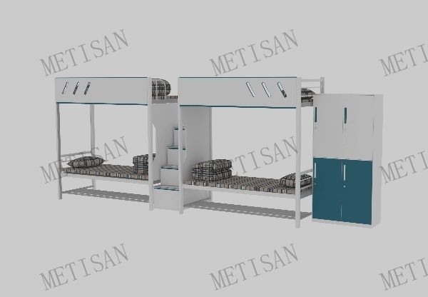 遼寧雙人上下鋪床（步梯款）+四門儲(chǔ)物柜